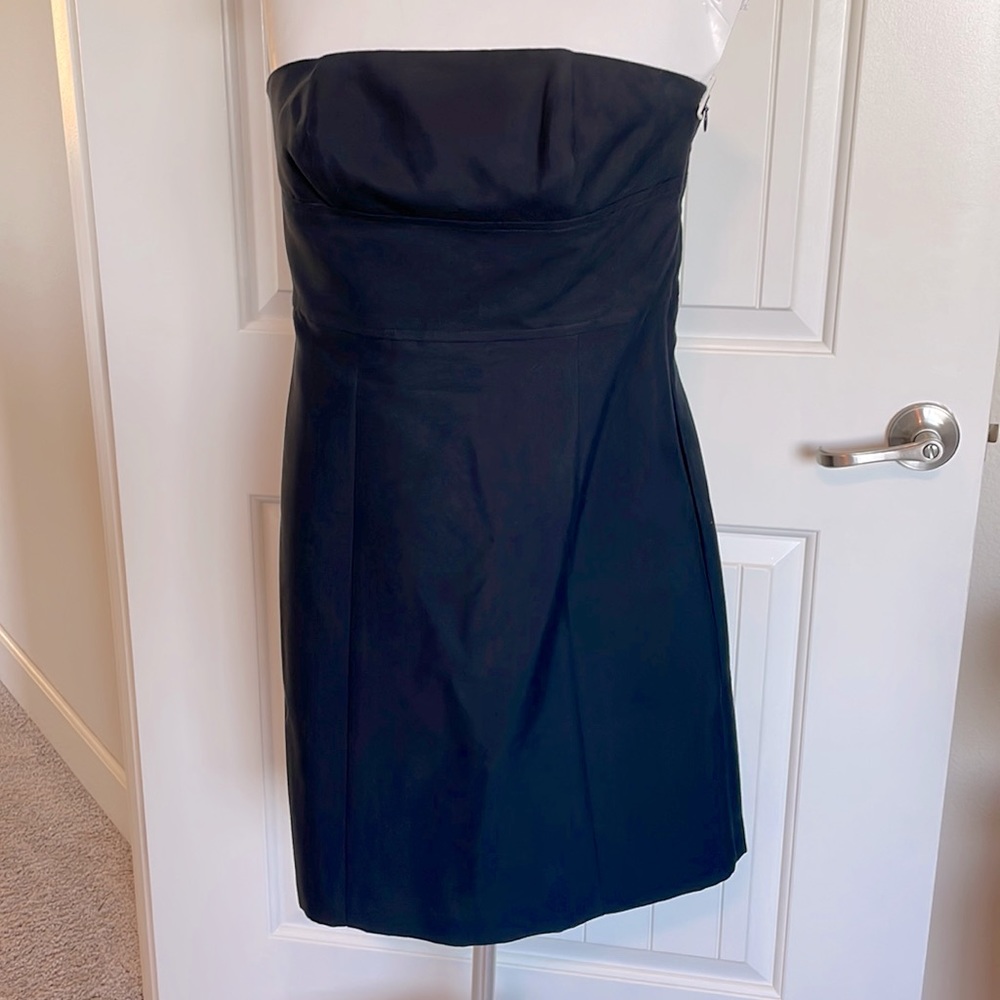 Ann Taylor Navy Strapless Dress 0P